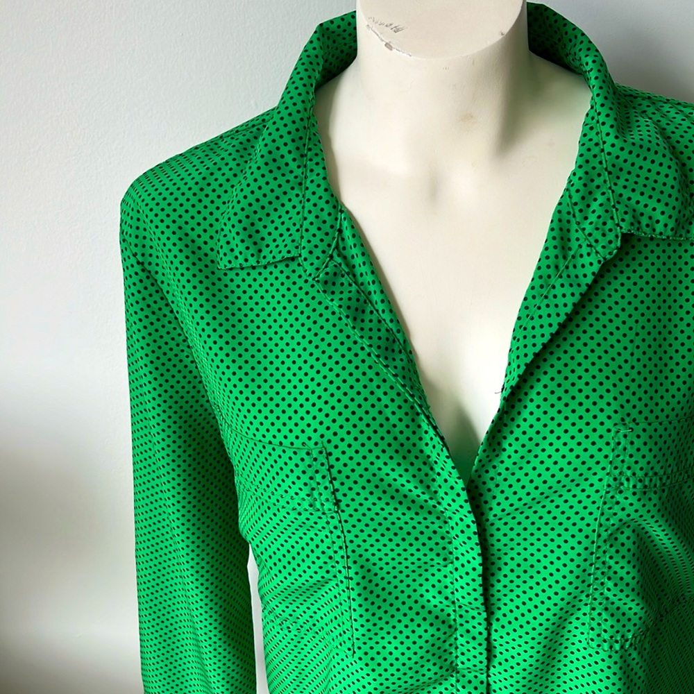 Liz Claiborne Green Polkadot Blouse